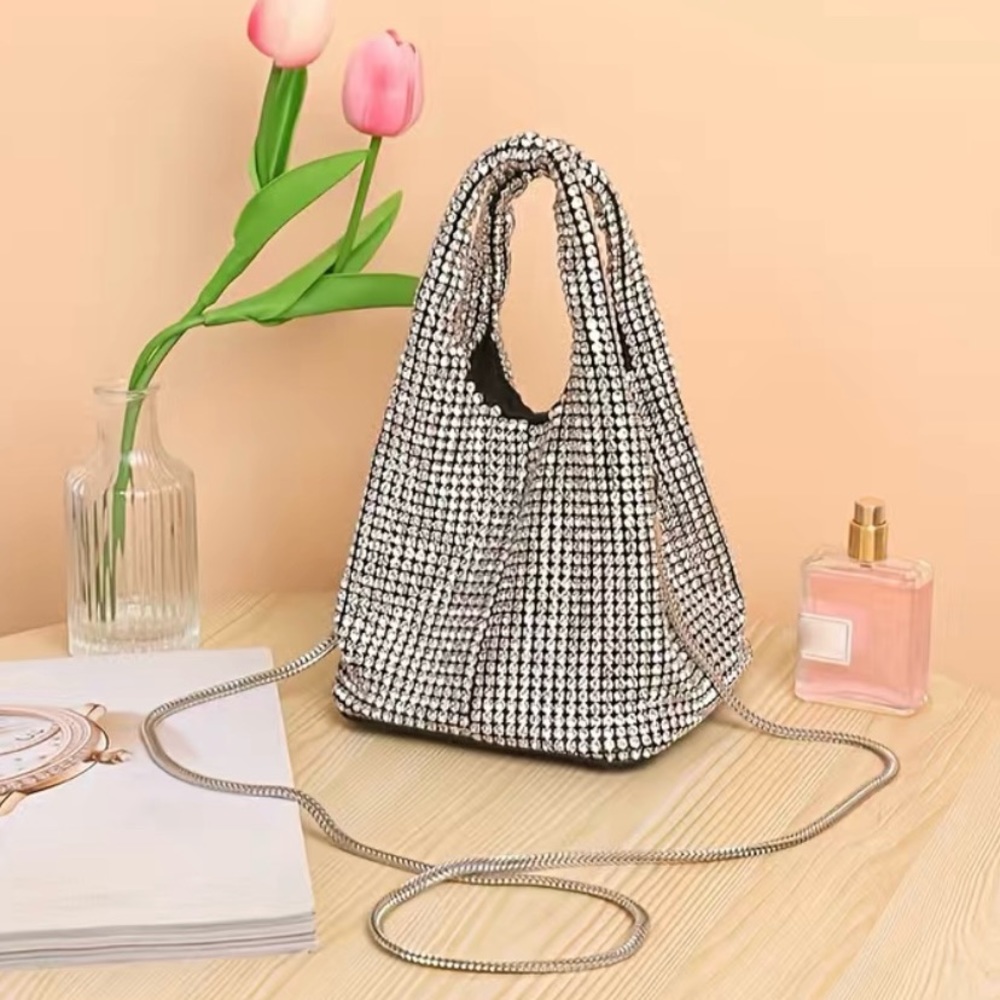 Sliver Rhinestone Bag/Crossbody - Picture 7 of 16
